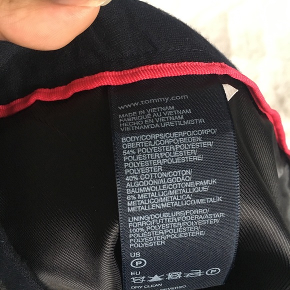 Navy Striped Straight Pencil Skirt - Picture 5 of 5